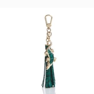 🔹️Brahmin🔹️ Emerald Melbourne Green  croc Charm tassel Genuine Leather